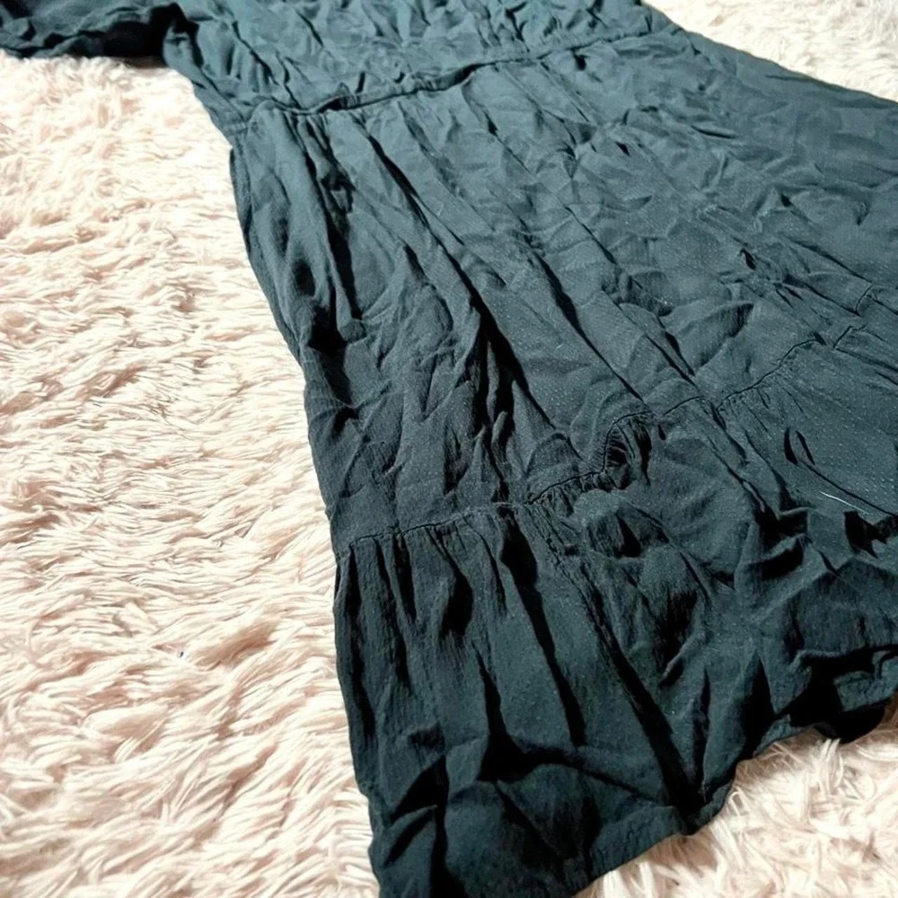 Whimsical Cottage Core Dark Fairy Milkmaid Tiered Dress Womens XL Gothic Prairie
